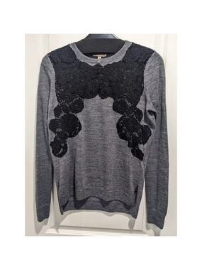 Rebecca Taylor | Lightweight wool blend lace-front sweater